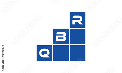 QBR initial letter financial logo design vector template. economics, growth, meter, range, profit, loan, graph, finance, benefits, economic, increase, arrow up, grade, grew up, topper, company, scale photo