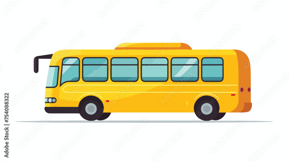 Bus icon. Flat design. Flat vector illustration.