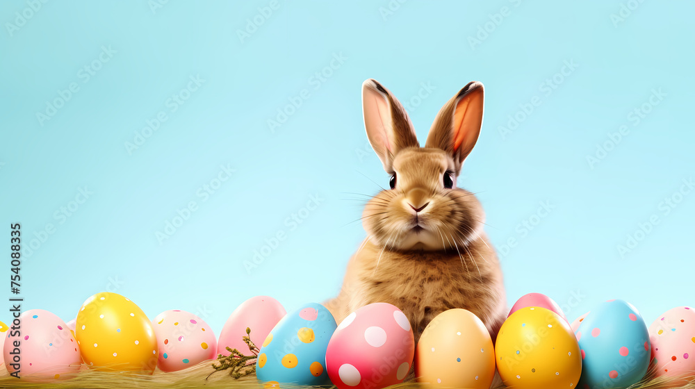 A cool bunny, Easter background A cool bunny, Easter background