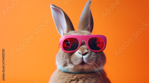 A cool bunny, Easter background