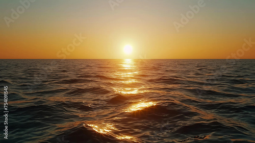 sunset over the sea