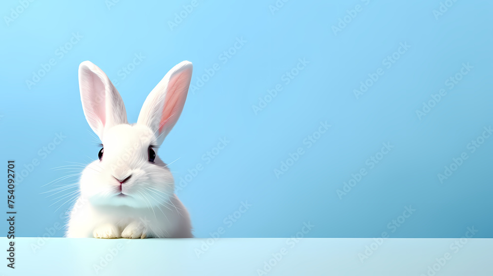 Fototapeta premium Cute bunny, easter background