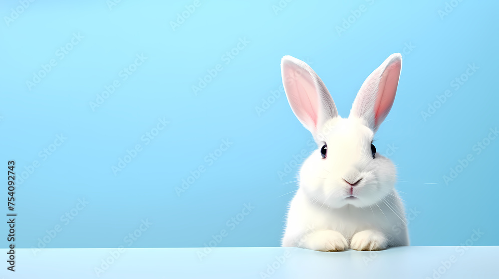 Cute bunny, easter background