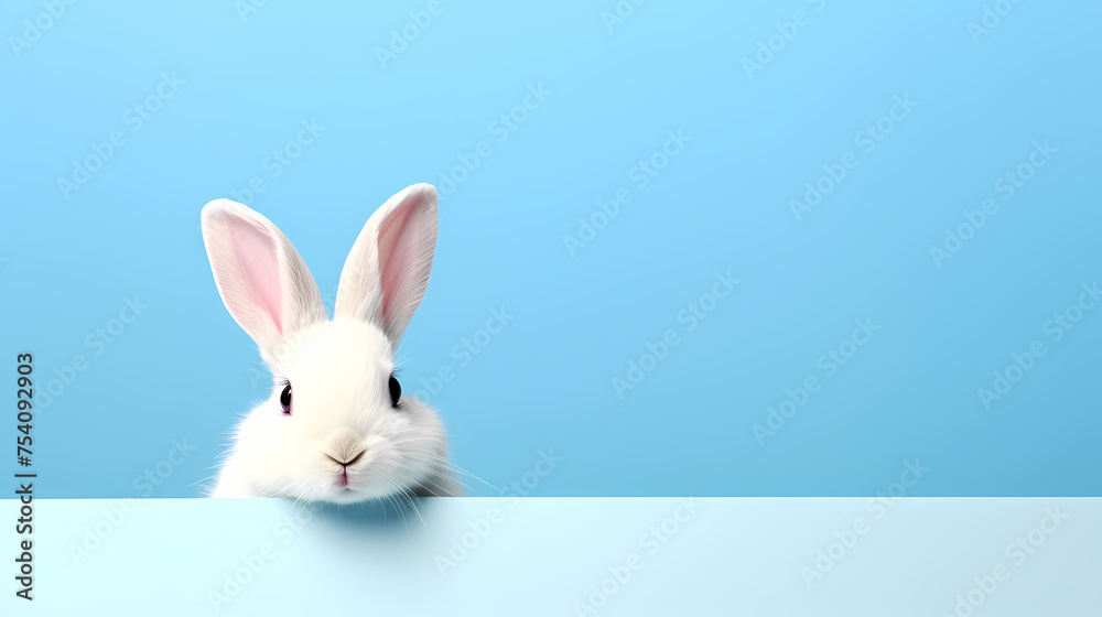 Obraz premium Cute bunny, easter background