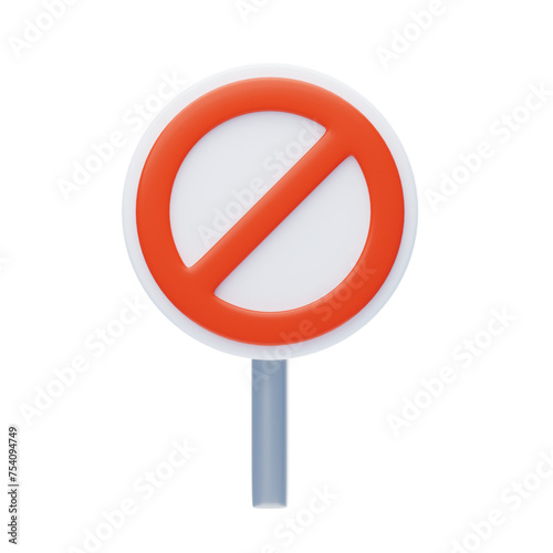 Free Download 3D Prohibition Sign Model Symbol Of Restricted Access. 3d illustration, 3d element, 3d rendering. 3d visualization isolated on a transparent background - GFXLoad