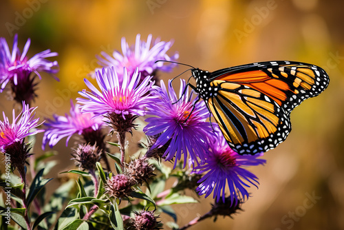 butterfly on flower. © Shades3d