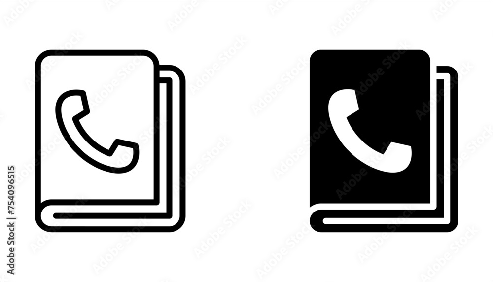 Phone Book icon set. sign for mobile concept and web design on white background Phone Book icon set. sign for mobile concept and web design on white background