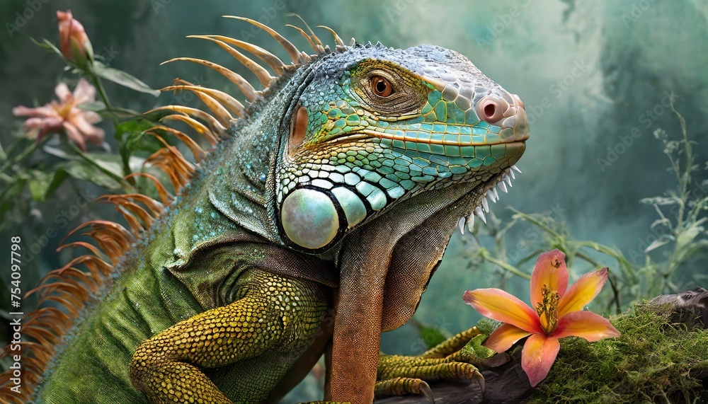 Fototapeta premium iguana in the zoo