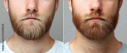 Two Pictures of a Man With a Beard