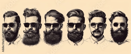 Group of Men With Beards and Sunglasses