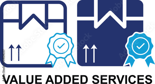 Value added services Colorful icon set. Editable Set of Delivery and Logistics web icons in line & fill style. High quality business icon set of Logistics