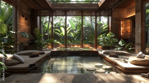 A serene wellness retreat embracing health and relaxation