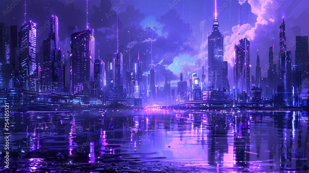 city in night
