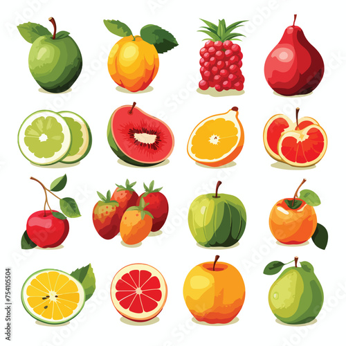 A collection of different types of nuts. Vector clipart.