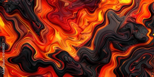 Background Texture Pattern Cel-Shaded Volcanic Lava Flows that captures the molten beauty of volcanic lava flows Blend fiery reds, oranges, and blacks with flowin created with Generative AI Technology