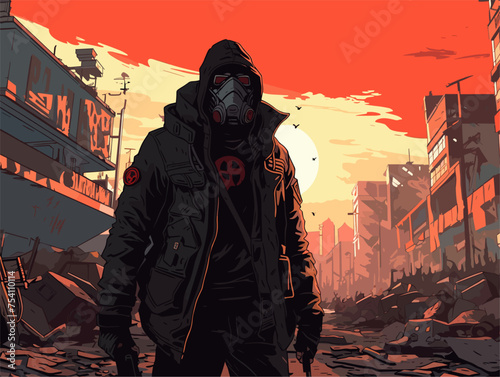 Represents the resistance fighter in a dystopian setting