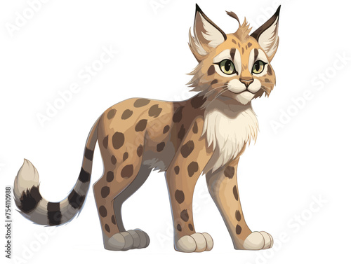 Lila Lynx cartoon full body