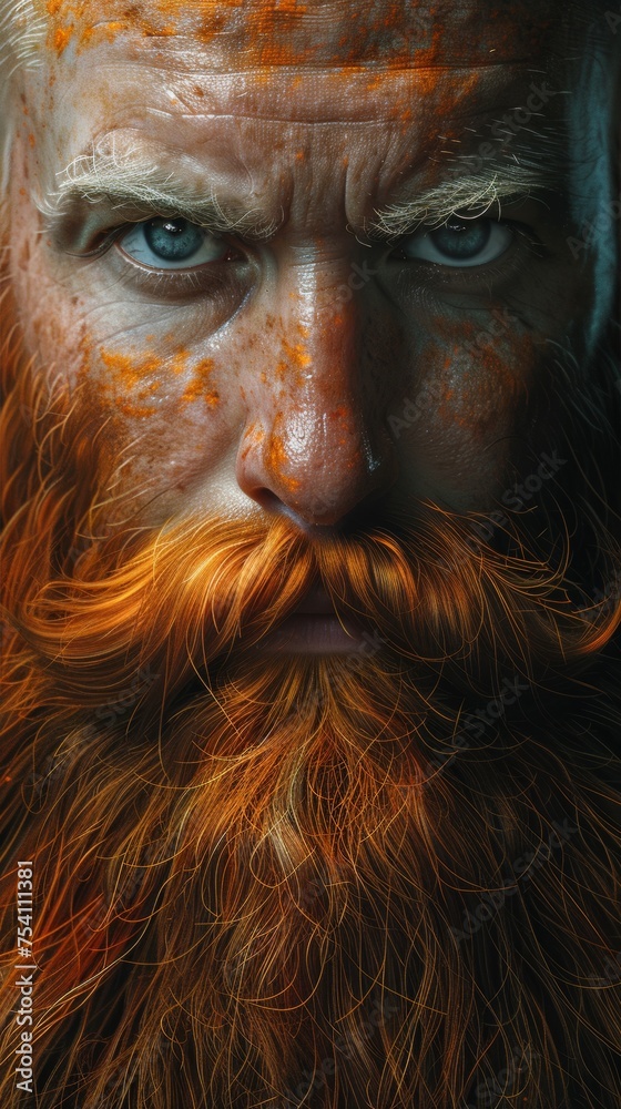 Close Up of a Man With a Long Beard