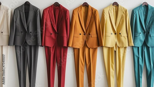 colorful clothes on hangers