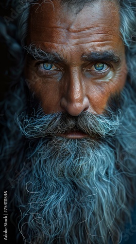 Close Up of a Man With a Long Beard