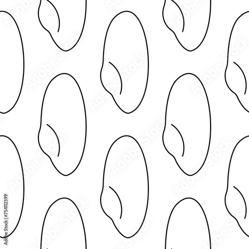 Seashells molluscs. Snails in shells. Summer Seamless Pattern Background. Animals of the sea. line seafood. Print for children's and adult clothing. Hand drawn vector illustration. doodle coloring
