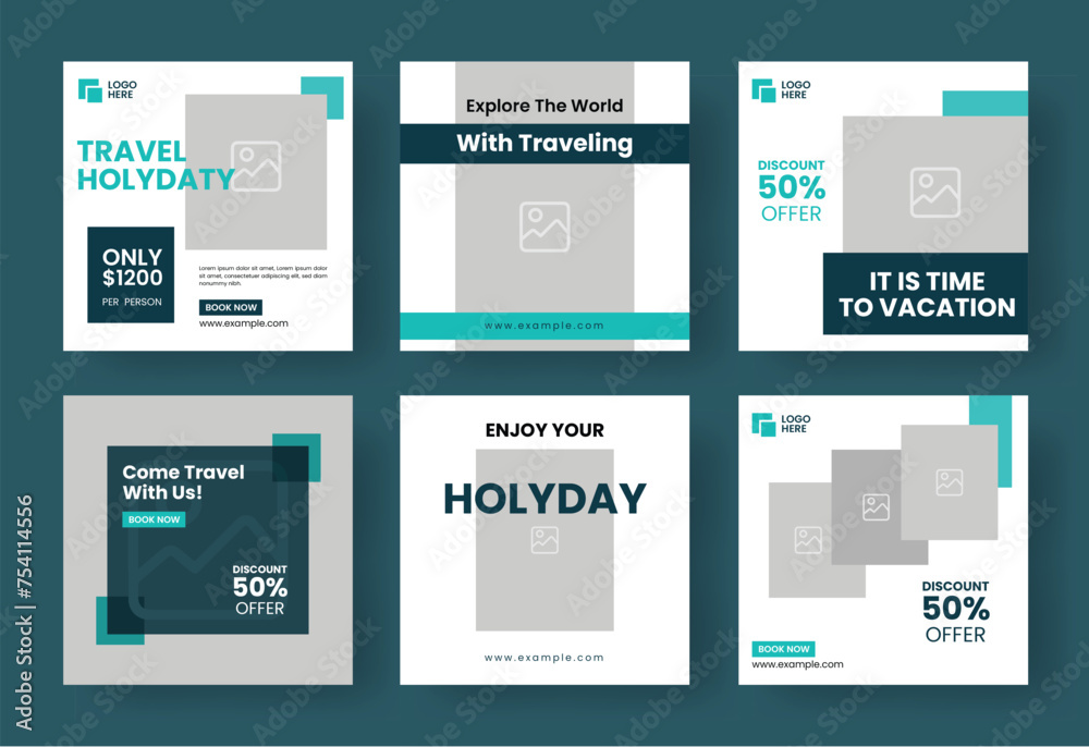social media post template for travel holiday tourism marketing and sale promo. tour advertising. banner offer. social media post template for travel holiday tourism marketing and sale promo. tour advertising. banner offer.