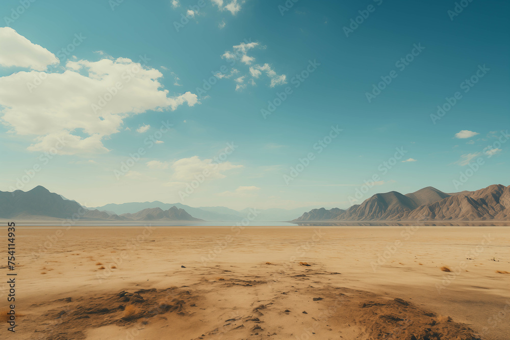 A very dry desert landscape.