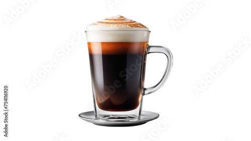 hot americano on isolated on transparent png background. Generative ai