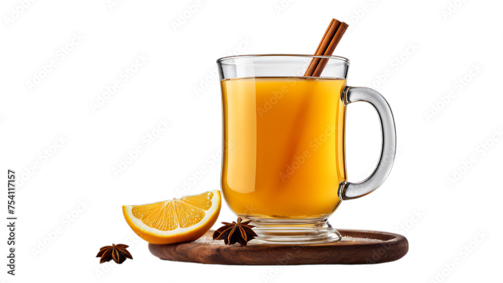 hot toddy on isolated on transparent png background. Generative ai hot toddy on isolated on transparent png background. Generative ai