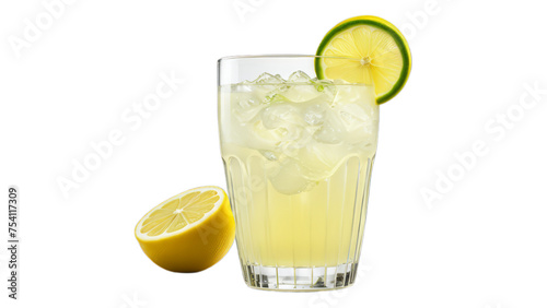 lemonade on isolated on transparent png background. Generative ai