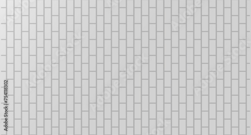 White grey brick wall textured, pattern of old brick, vintage brick wall texture, vector illustration