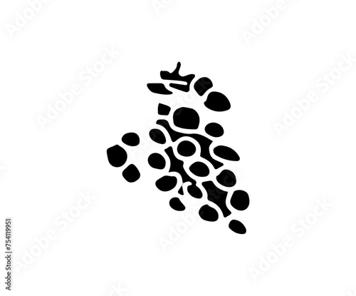 food icon silhouettes and digital illustration element patterns. collection of doodles of healthy food ingredients isolated on white background