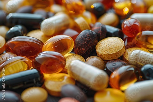 dietary supplements pills. pellets. vitamins