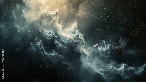 Space background with nebula and stars photo