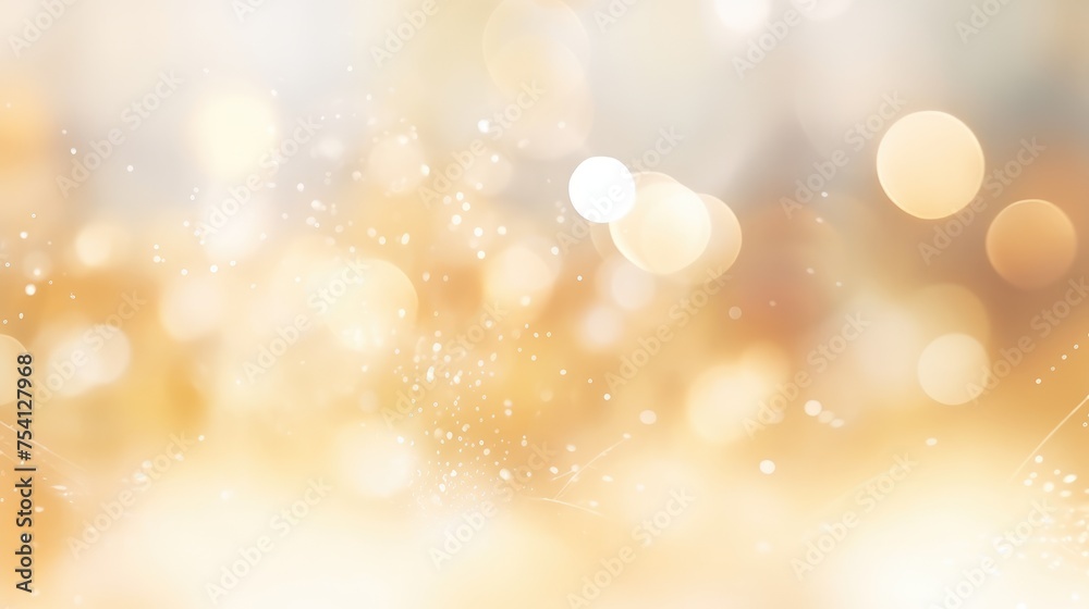 Golden Bokeh Lights on a Warm Background