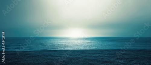 Serene Coastal Dusk with Gleaming Ocean