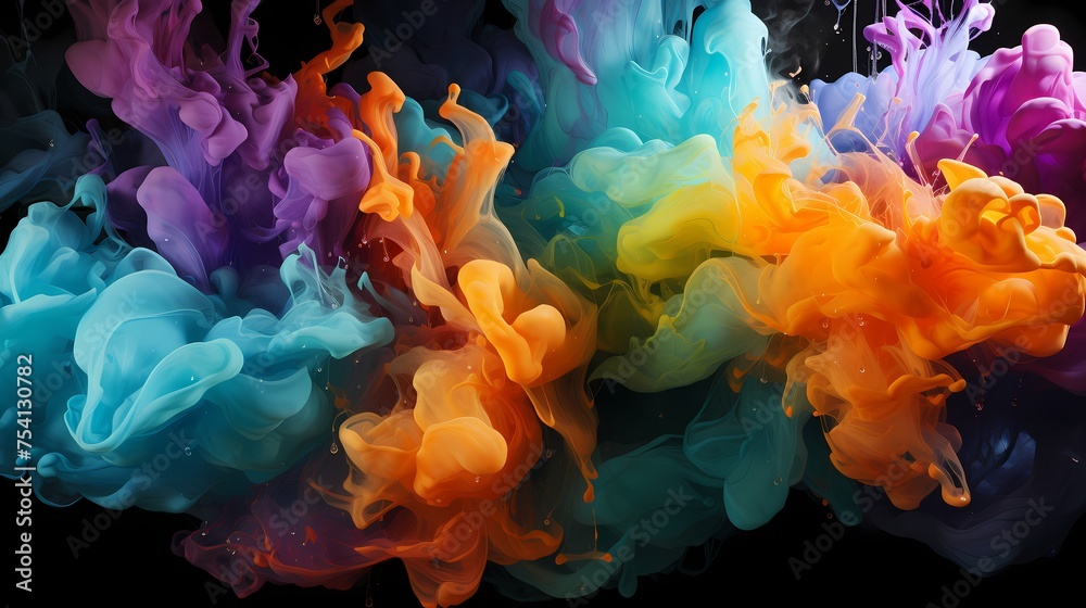 Vibrant green and cosmic purple liquids colliding with explosive force, forming a visually intense and abstract composition Vibrant green and cosmic purple liquids colliding with explosive force, forming a visually intense and abstract composition