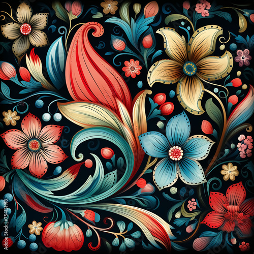 seamless pattern with flowers