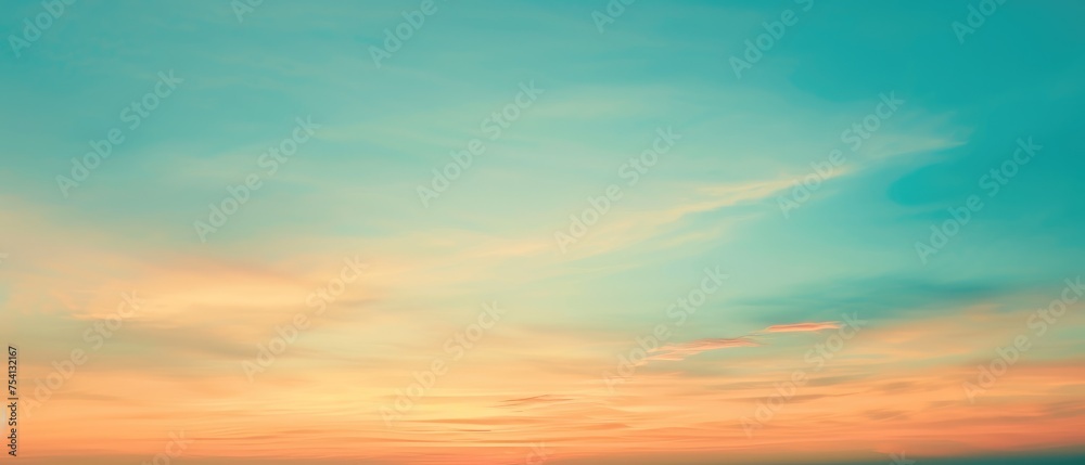 Serene Sunset Sky with Vibrant Colors
