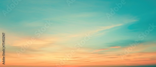 Serene Sunset Sky with Vibrant Colors © evening_tao