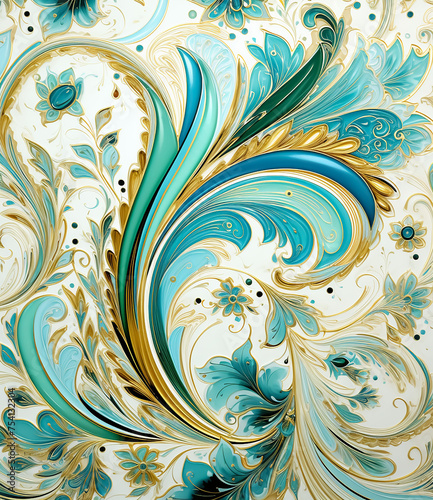 abstract floral background with swirls
