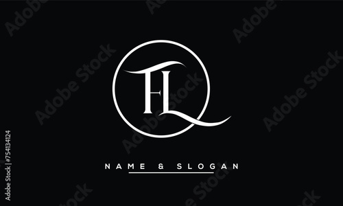 FL,  LF,  F,  L  Abstract Letters Logo Monogram