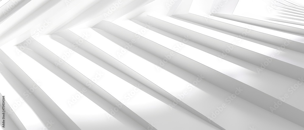 Obraz premium Abstract White Geometric Architecture Close-up