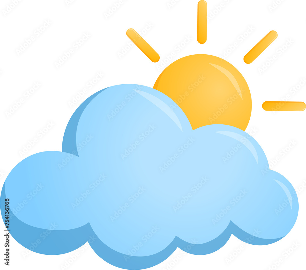 blue Sky cloud sun daylight symbol forcast wheather isolate illustration gradient design blue Sky cloud sun daylight symbol forcast wheather isolate illustration gradient design