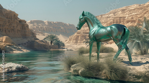 horse in the desert