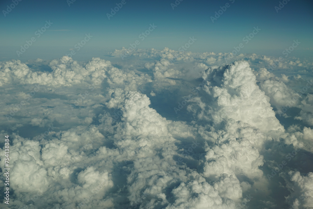 Fototapeta premium Clouds During Flight from Singapore to Taipei
