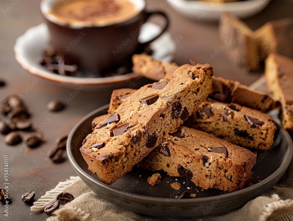 Fototapeta premium Indulge in the timeless elegance of biscotti