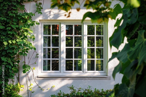 A sun-drenched day, a home undergoes a refurbishment process, with modern windows inviting natural light