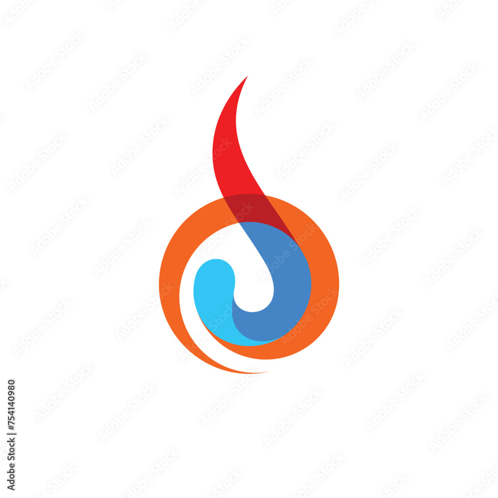 HVAC logo design, cooling and heating concept HVAC logo design, cooling and heating concept