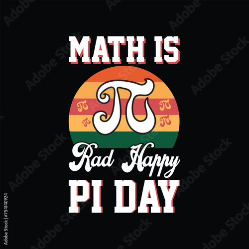 pi day Typography t-shirt design